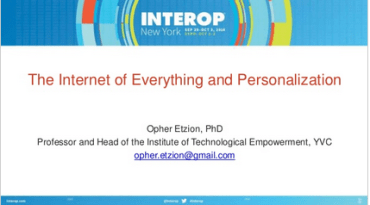 On Internet of Everything and Personalization
