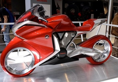 A Honda V4 concept autonomous motorcycle.