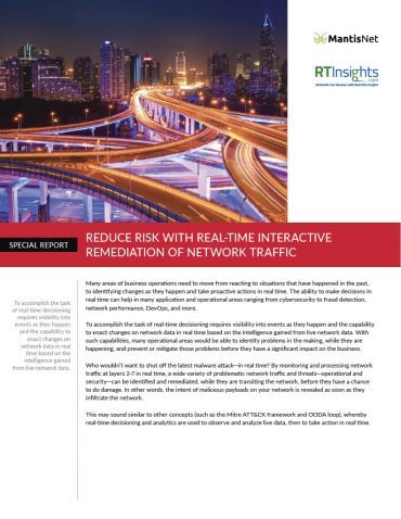 Reduce Risk with Real-time Interactive Remediation of Network Traffic