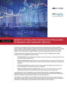 Benefits of Real-Time Transaction Processing in Banking and Financial Services